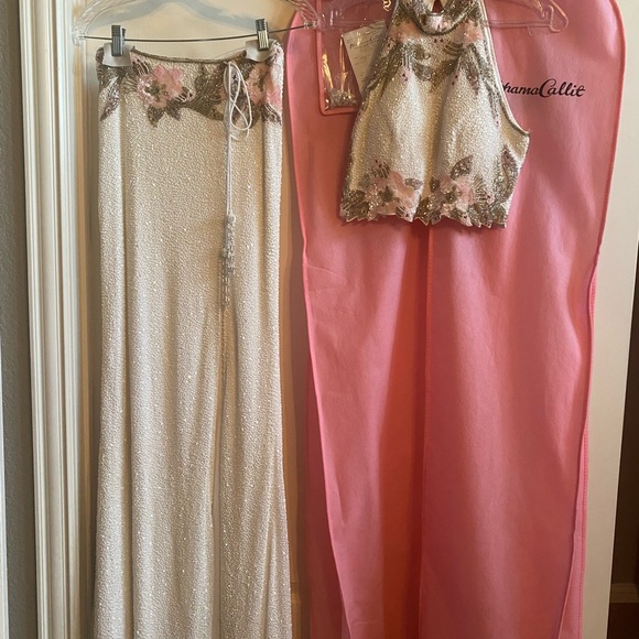 Beautiful prom dress. Worn once (4 hours). Beaded. Smoke free home. - Picture 4 of 10